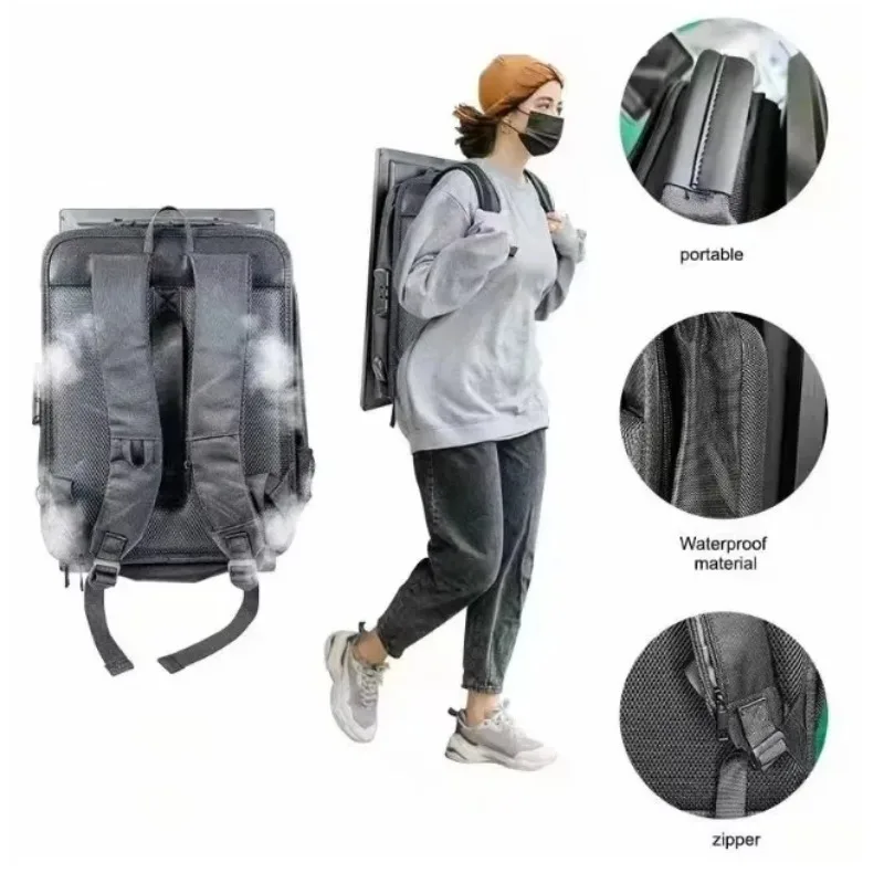 Smart LCD Backpack, Waterproof Material, with Digital Billboard Walking Body Display