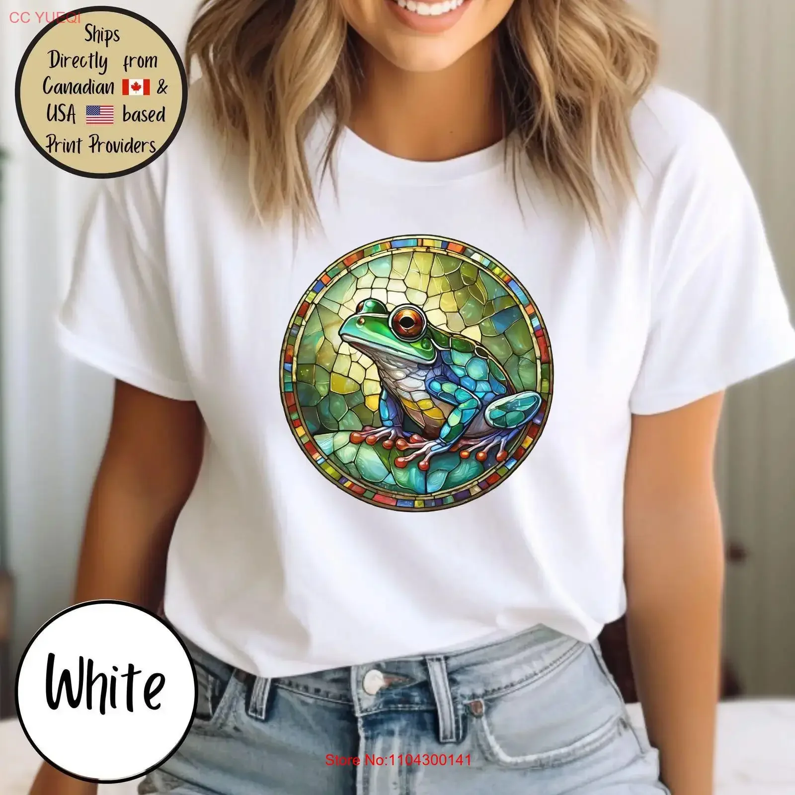 Frog Lover T Shirt Meditative Stained Glass Toad Nature for Lovers Yoga Zen vintage Washed Breathable Stylish