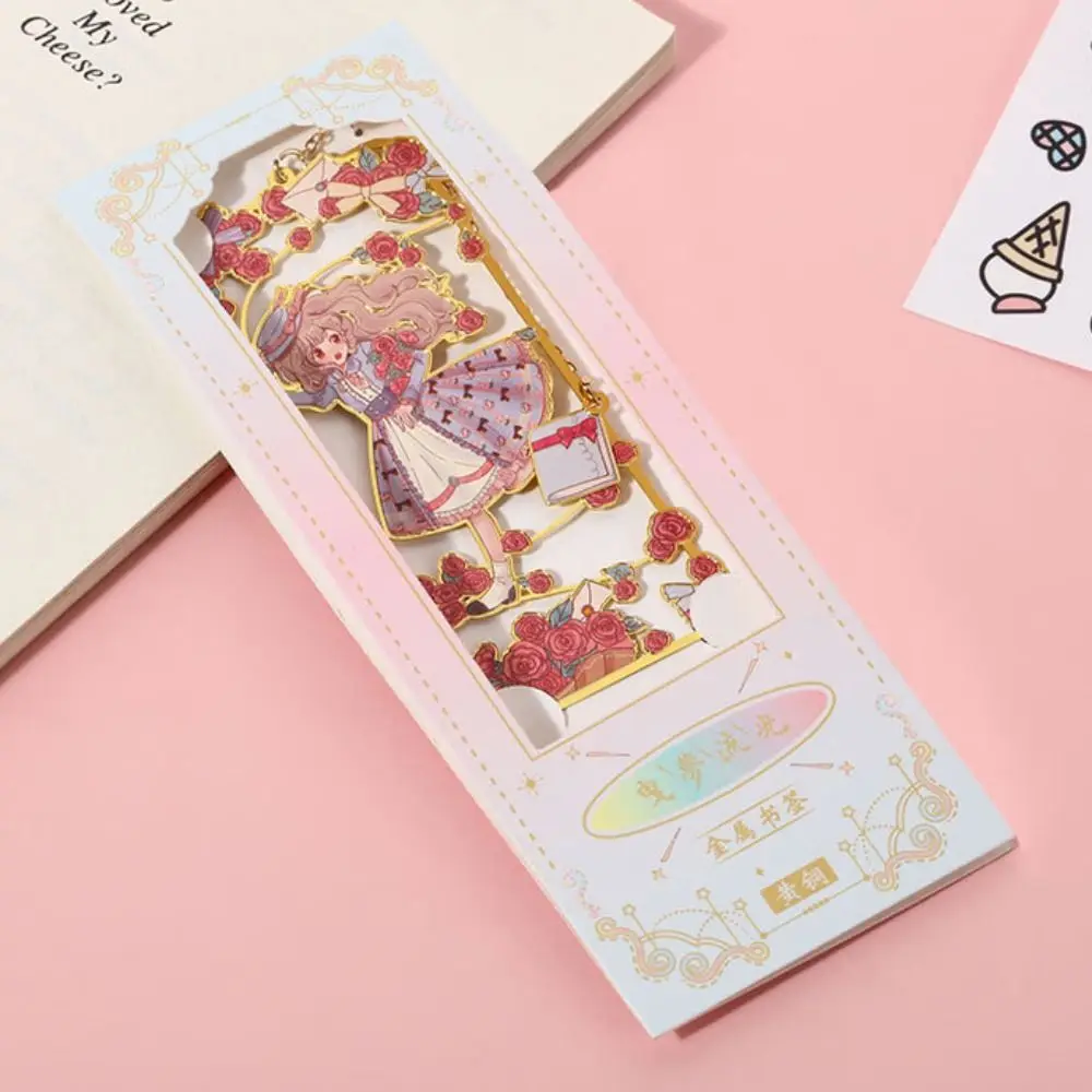 Chinese Style Cartoon Bookclip Brass Tassel Cartoon Brass Bookmark Cartoon Cute Chinese Style Pagination Mark Graduation Gift