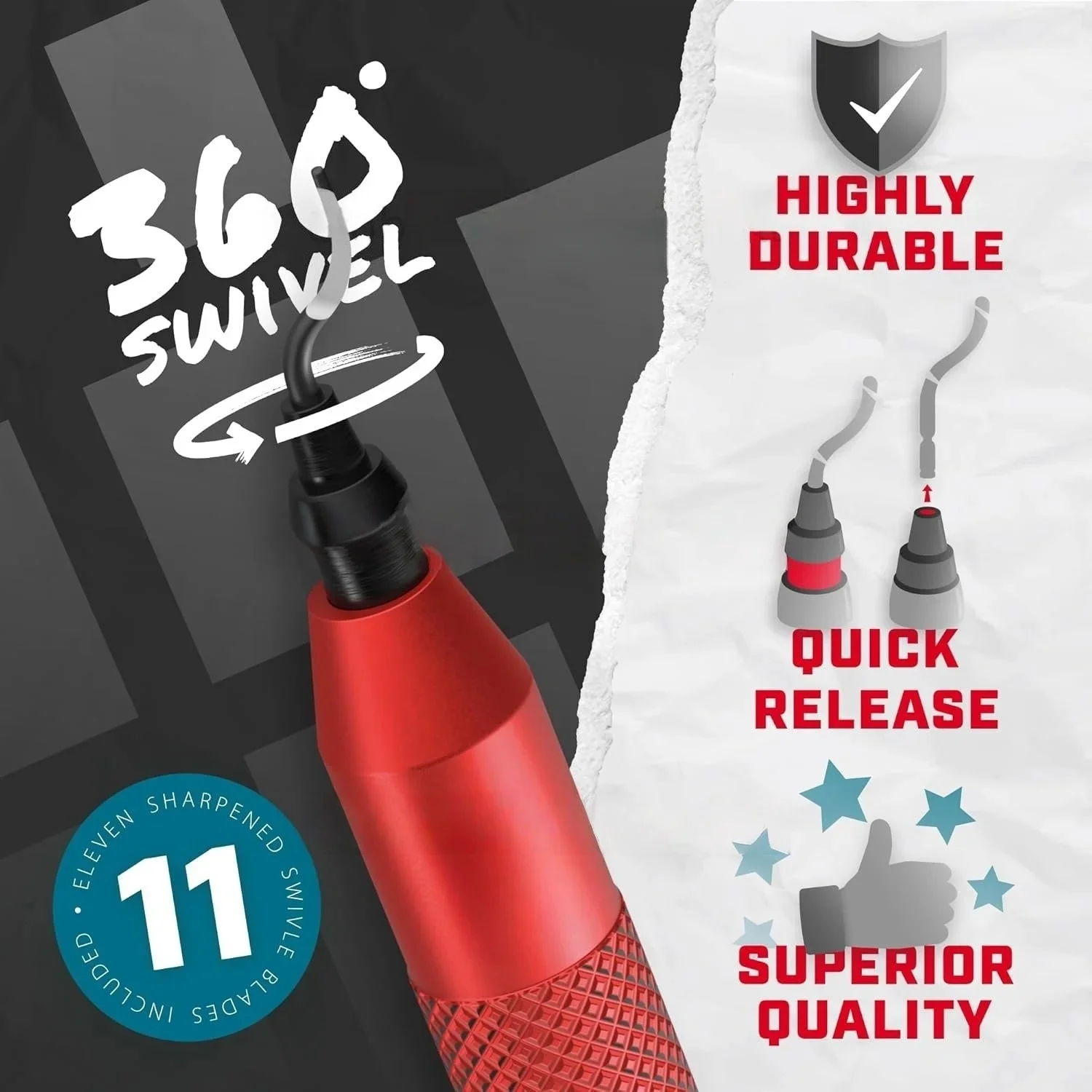 Grattoir d'ébavurage à lame HSS à main, lames d'ébavurage rotatives, outil manuel pour résine bois plastique aluminium cuivre et acier