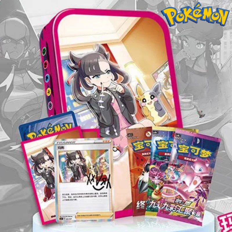 Juego de cartas de Pokémon Original, juego de cartas tipo intercambio, espada Ptcg china simplificada y entrenador de escudo, caja de colección, juguete para regalo personalizado
