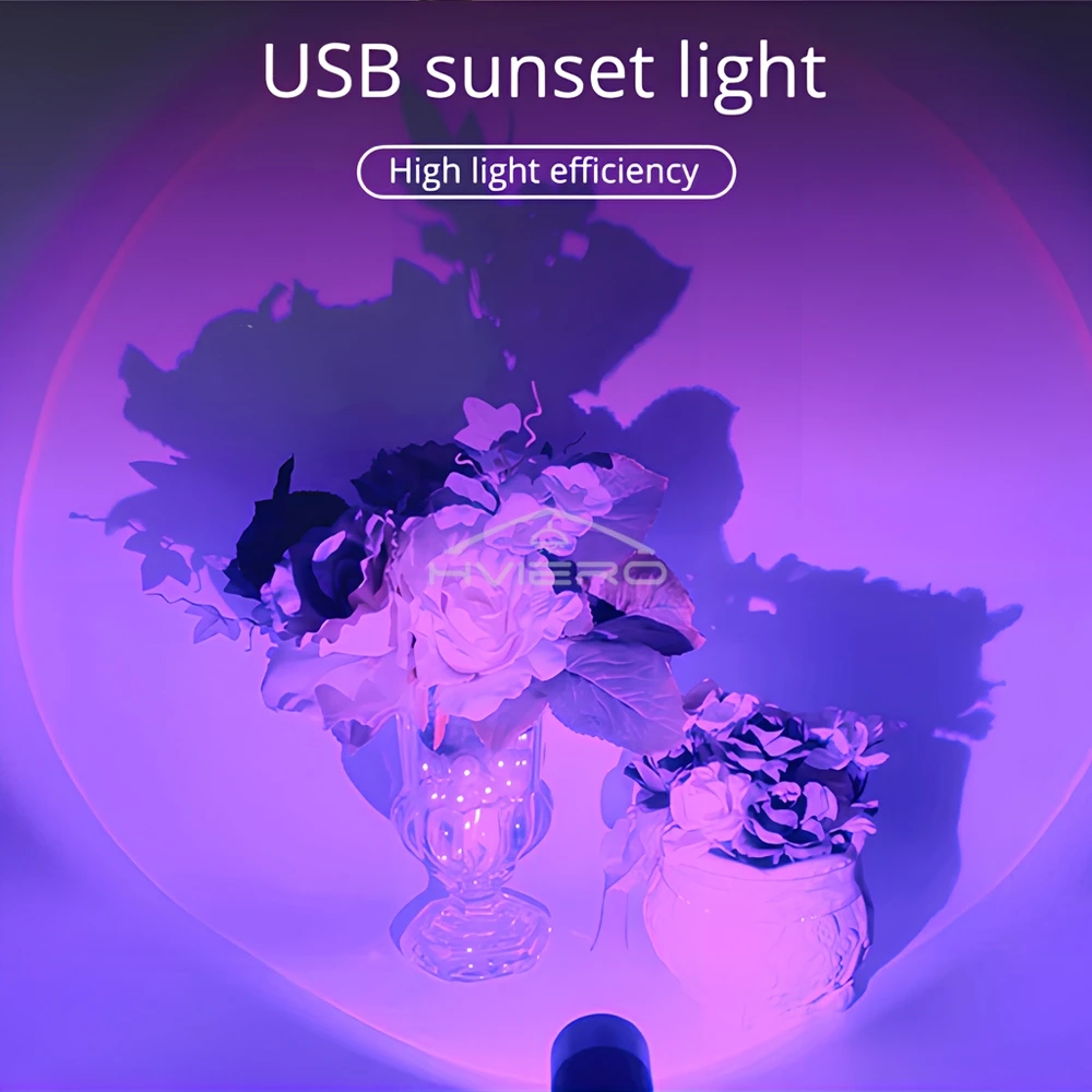 Usb Sunset Lamp Colorful Gradient Led Home Background Decoration Photography Mood Lights Flexible Decorative Atmosphere Lamps