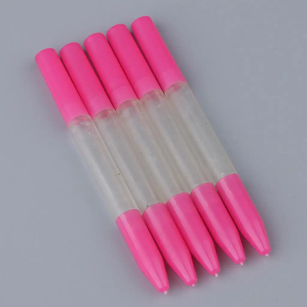 5pcs Precision Pink Oil Pin Pen Needle Lubricator Watch Clock Repair Tool Oiler Pen