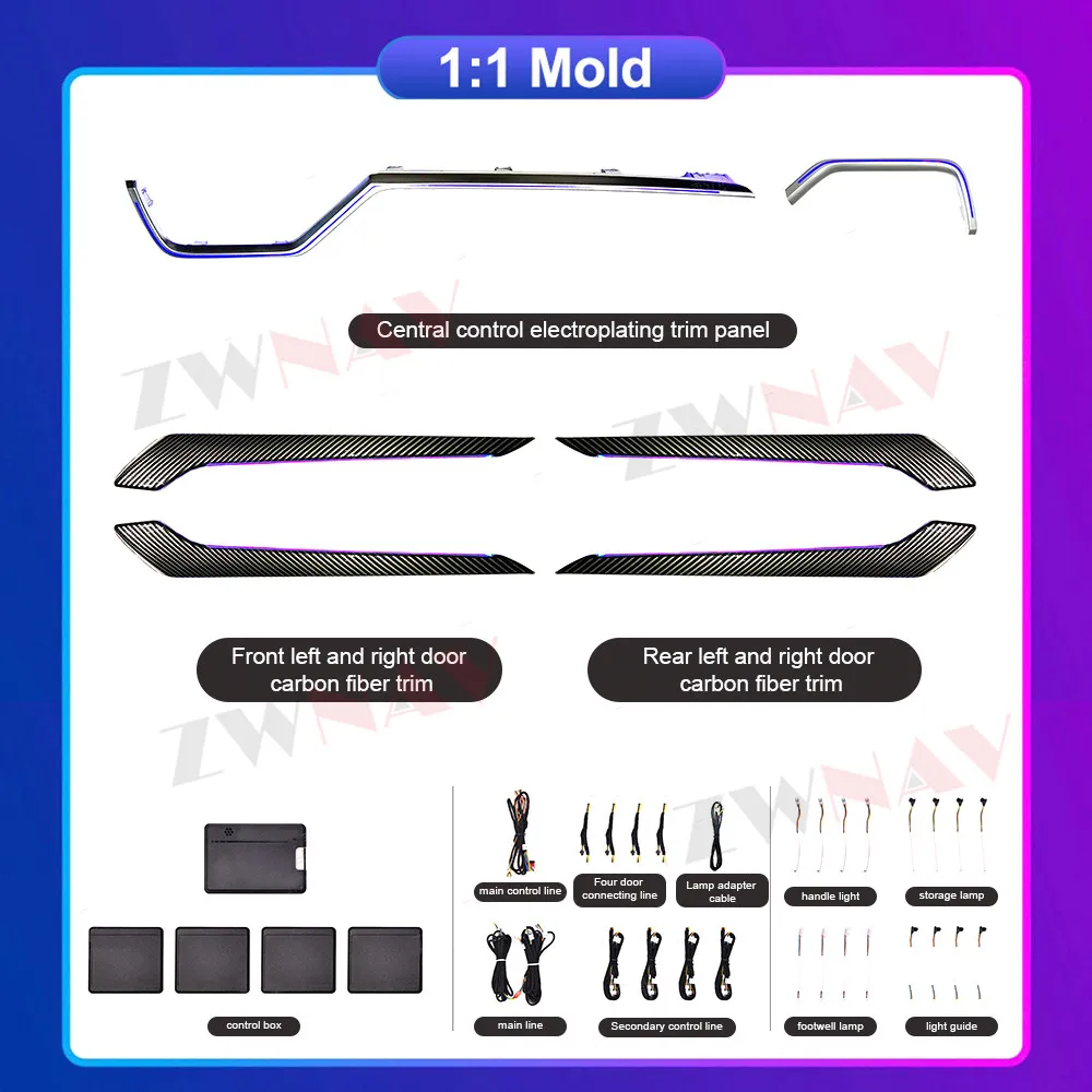 

Для Toyota Veranda автомобильные светодиодные атмосферные огни цвета окружающего света сменные контурные лампы приборная панель авто украшение интерьера