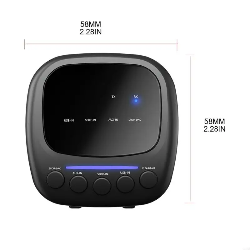 G8DB Bluetooth-совместимый с 5.1-трансмиссионным приемником, аудиодаптер для наушников с ЖК-дисплеем с низкой задержкой длинный