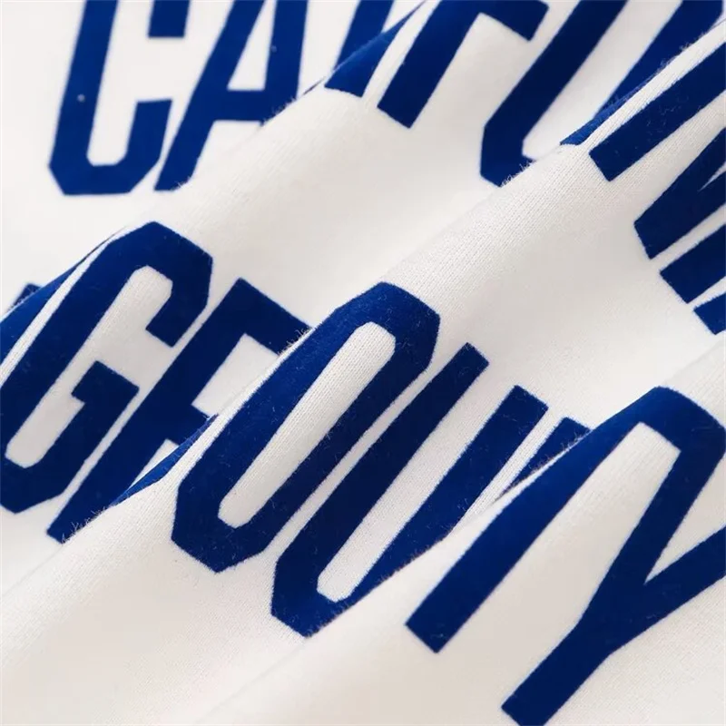 KEYANKETIAN 2024 New Launch Color Matching Patchwork Alphabet Print T-shirt Summer Leisure style Women's Loose Tees Pullover Top