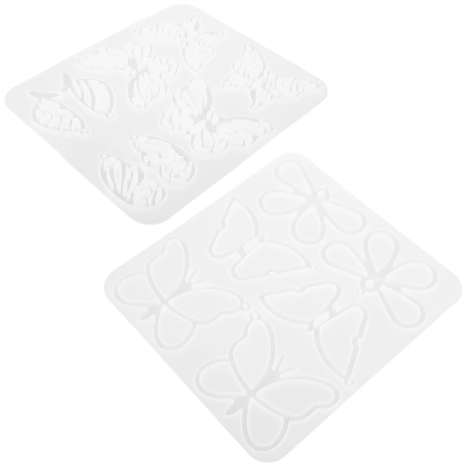 1 مجموعة فراشة أقراط قلادة قالب سيليكون مجوهرات DIY الحرفية مرنة قابلة لإعادة الاستخدام السلس Demould قالب من السيليكون