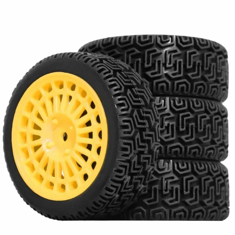 

4PCS 68mm Rally Tires for Tamiya XV01 XV02 TT01 TT02 PTG-2 - 1/10 RC Racing Car Rubber Wheel Tyre Upgrade Set