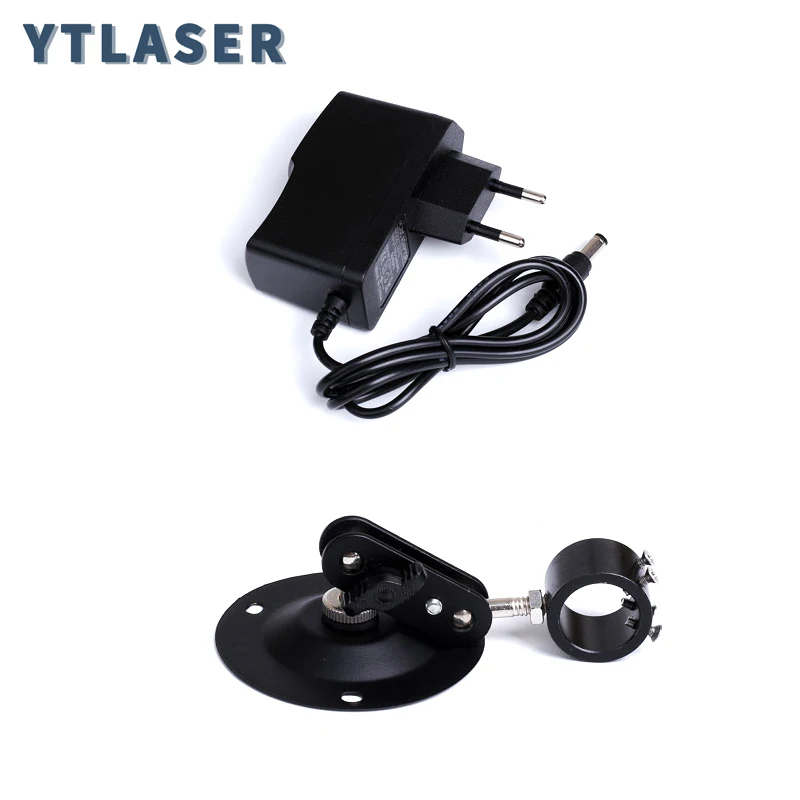 Glass Lens Dot/Line/Cross Focusable 635nm Red Laser Diode Module Locator 18X65mm with Adapter & Holder for Positioning Cutting