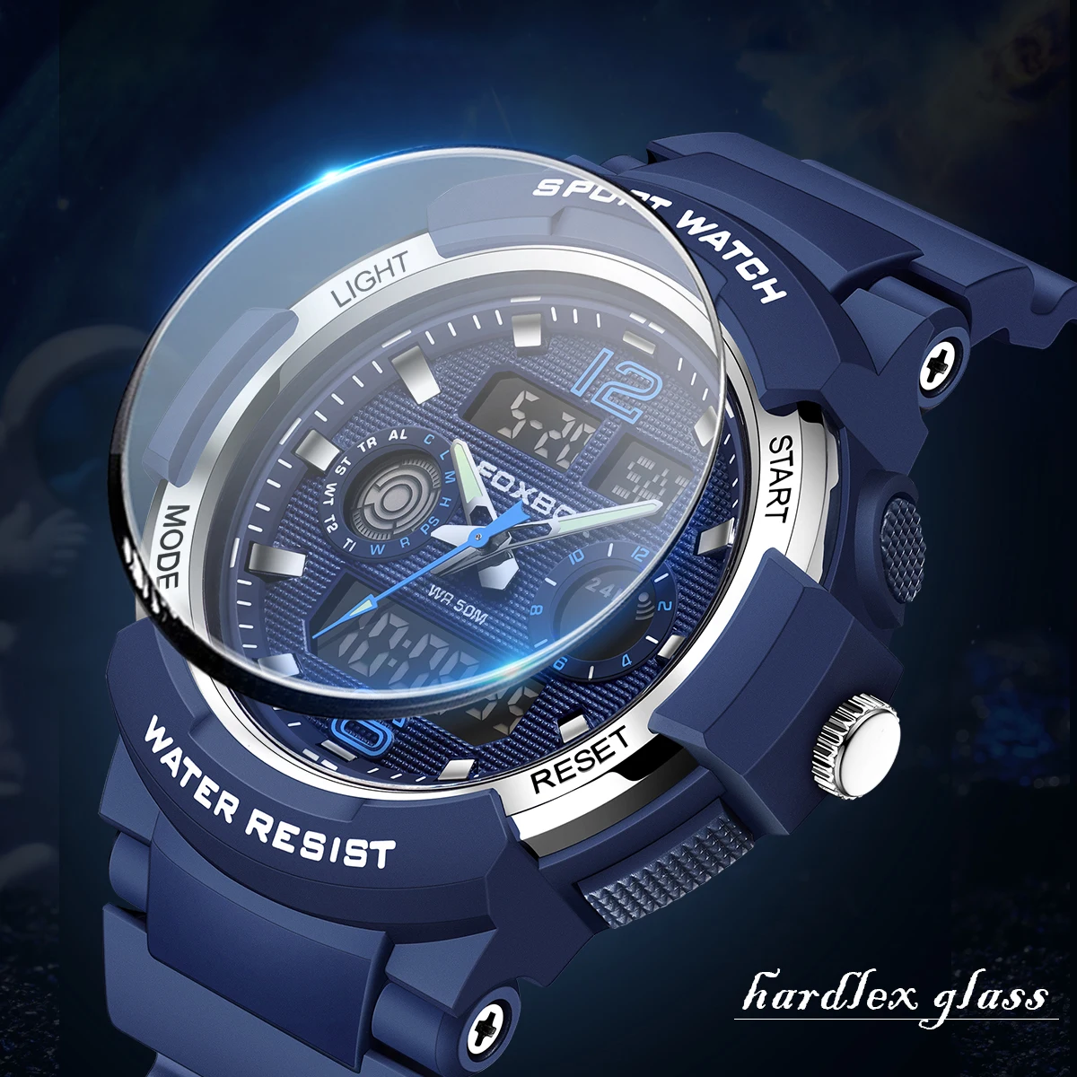 LIGE Neue männer Sport Digitale Elektronische Uhr Männer Volle Funktion Welt Zeit LED Auto Hand Hebe Lampe Wasserdichte Uhr Für männer