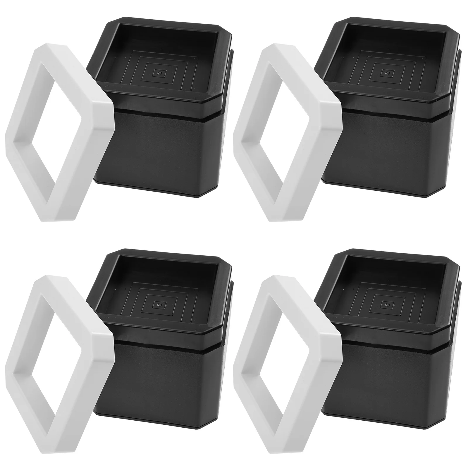 

4Pcs Anti-Slip Furniture Feet Riser Heavy Duty Plastic Bed Risers Bed Furniture Lifts Sofa Table Couch Heightening Pads