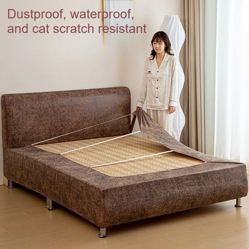 2026 New Bed Frame Protector Waterproof Anti Cat Scratch Furniture Edge Guard Cover,Removable Washable Dust Ruffle  침대 둘레 보호 커버