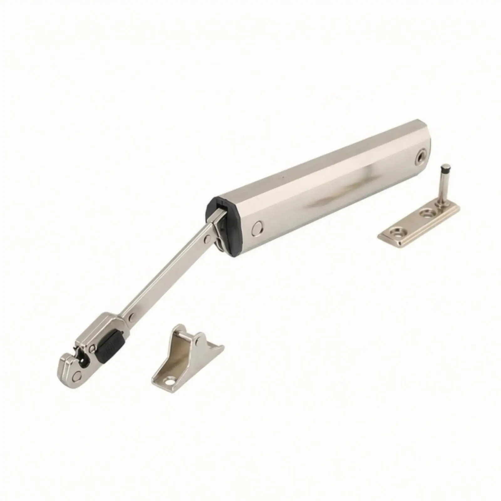 Hydraulic Support Stay with Mounting Brackets Nickel-Plated Upward-Opening Cabinet Door Support with Adjustable Stop