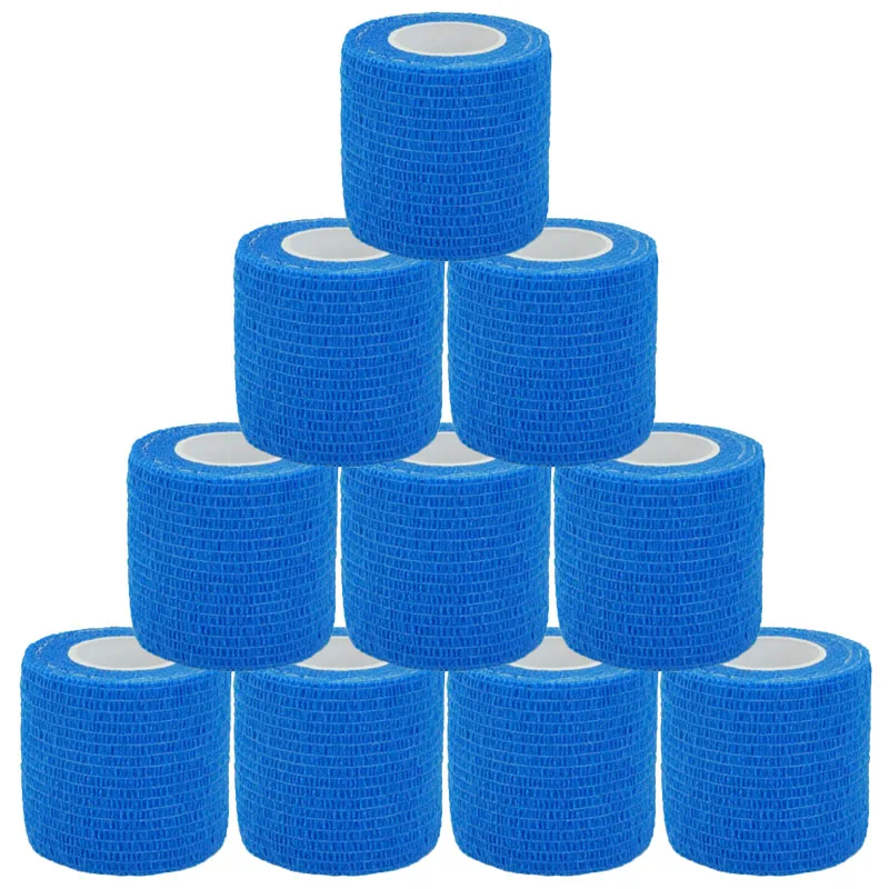 Blue Sports Self Adhesive Bandage Vet Wraps Tape Finger Joints Athletic Protective Kit Pet Elastic Bandage 2.5-15CM