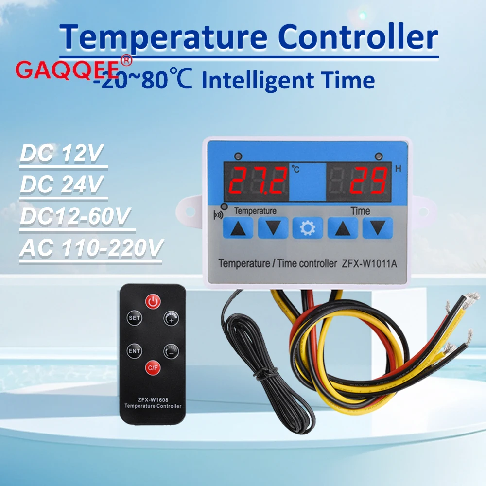 -20~80℃ 16A Intelligent Time Remote Thermostat Temperature Humidity Controller Temperature Alarm DC 12V/24V/12-60V/AC 110-220V