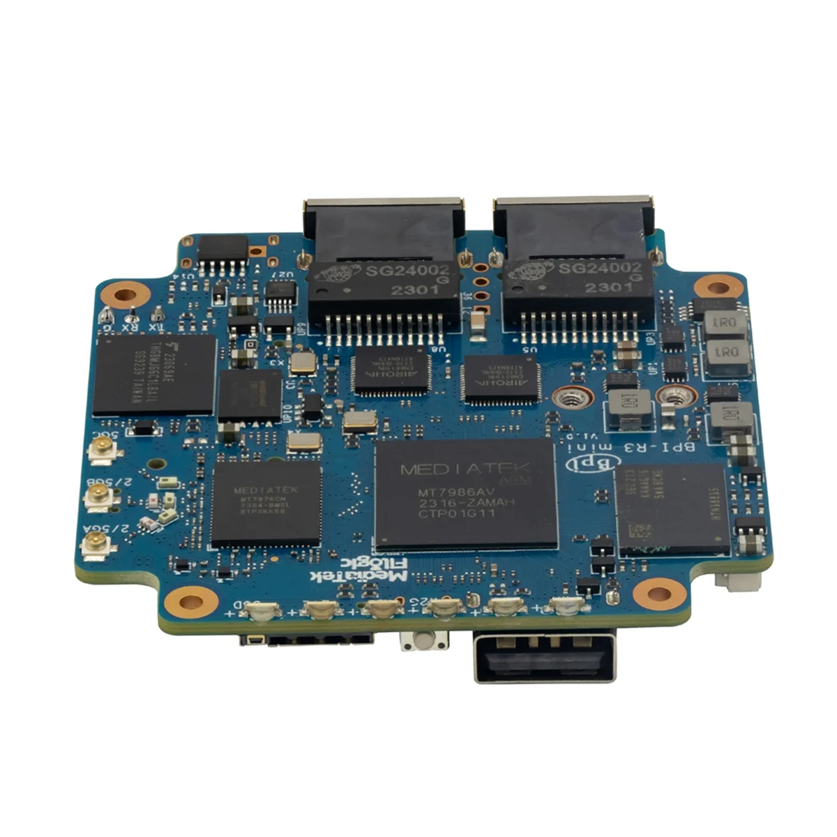 Imagem -02 - Mini Router Board para Banana pi Bpi-r3 Mt7986 Arm A53 2g Ddr4 8g Emmc Suporte Wifi e 2x2.5gbps