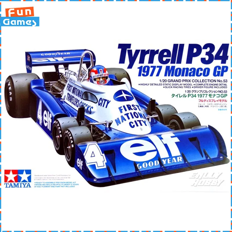 1/20 TAMIYA Assembly Car Model Tyrrell P34 Six wheel F1 20053 Alloy Racing Toy Car Custom Model Room Ornament Children Toy Gift