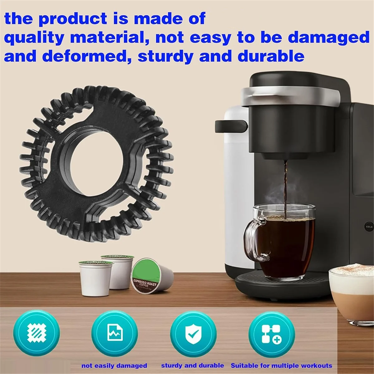 خفاقة رغوة بديلة من ABRG لـ Keurig K-Cafe Edition، ماكينة صنع القهوة واللاتيه والكابتشينو، عبوة من قطعتين