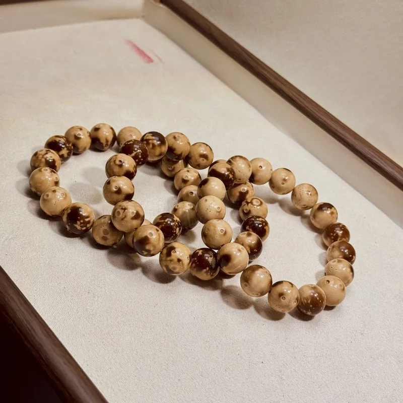 Panda-colored purple gold featuring a hundred flowers and a mouse design a Buddhist prayer bead bracelet s