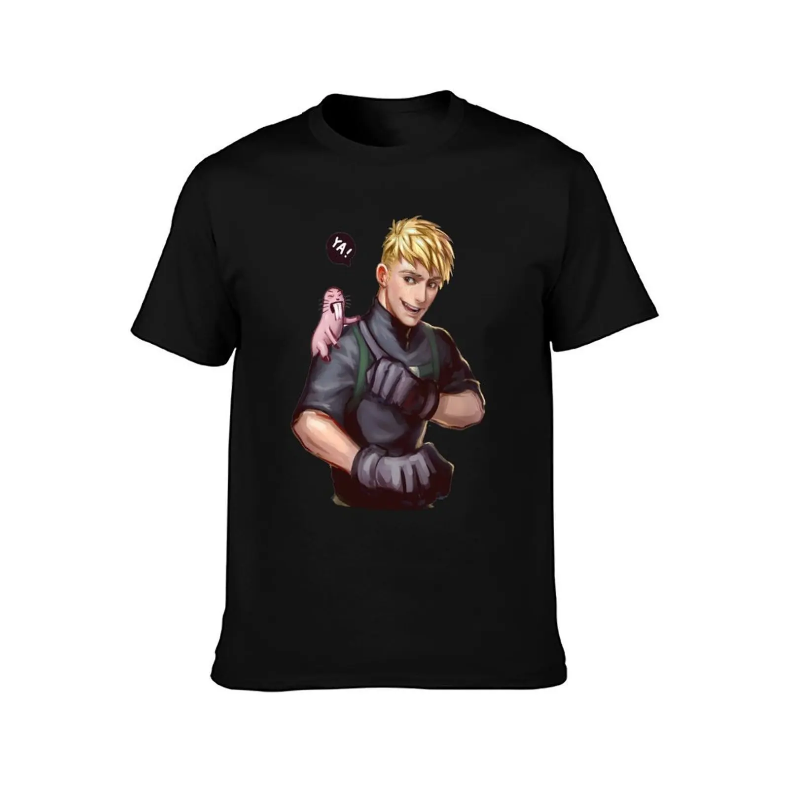 Badass Ron Stoppable x Rufus T-Shirt, Summer Casual Cotton Tee, Oversized Streetwear Tops, Vintage Graphic Print, 100% Cotton