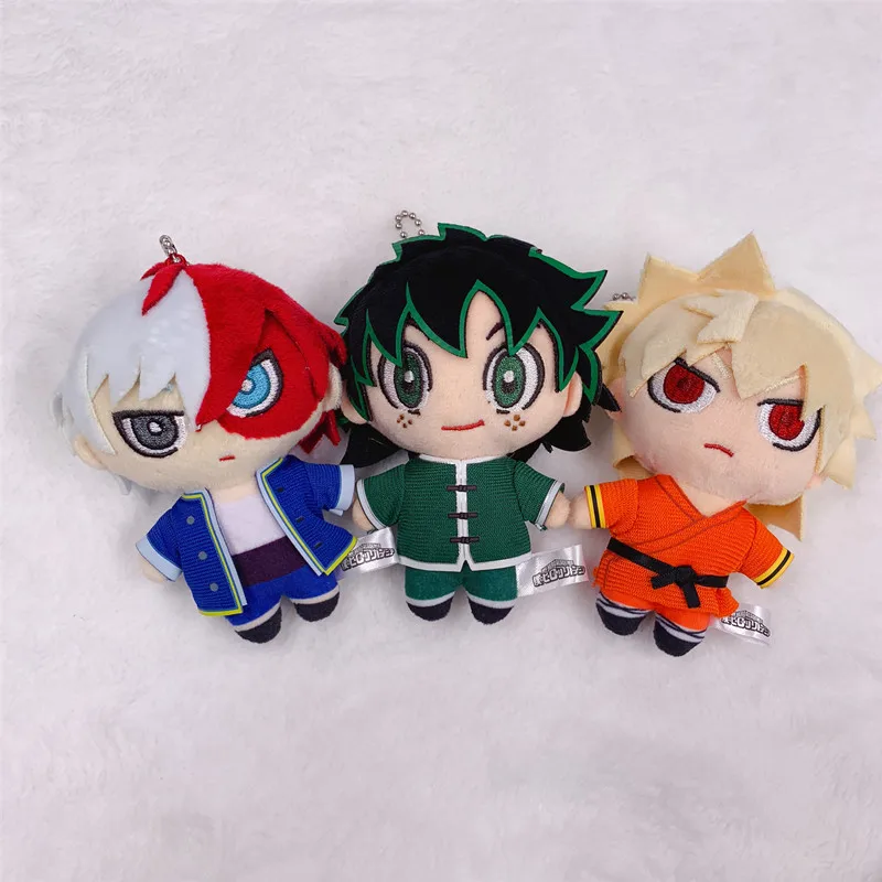 

Anime My Hero Academia Midoriya Izuku Bakugou Katsuki Cosplay Fluffy Figurine Dolls Cartoon Maumet Keychain Pendant Xmas Gift