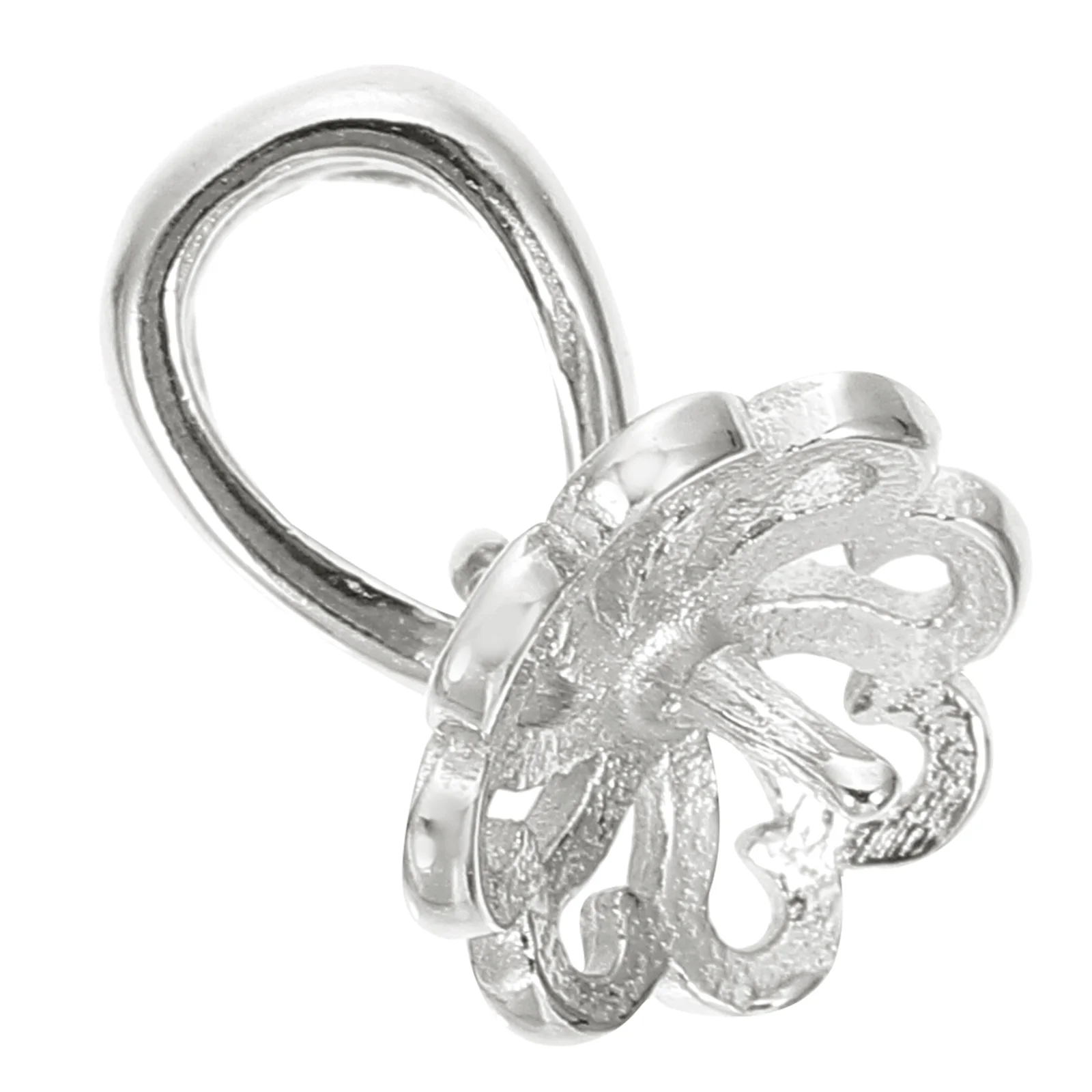 

Sterling Silver Clamp Pendant Clasps S925 Jewelry Making Supplies Lightweight Fade Resistant Bead Pendants Clasps for Pendants