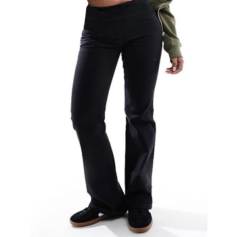 

2026 Women Plus Size Elastic Waist Straight Pants Fashion