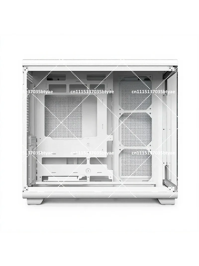 ATX PC Case with Tempered Glass Digital Display, Sea View 360 Water Cooling, High Airflow Computer Tower