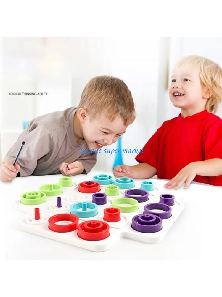 090B Preschool Kids Improve Intelligence Ring Board Game Plastic