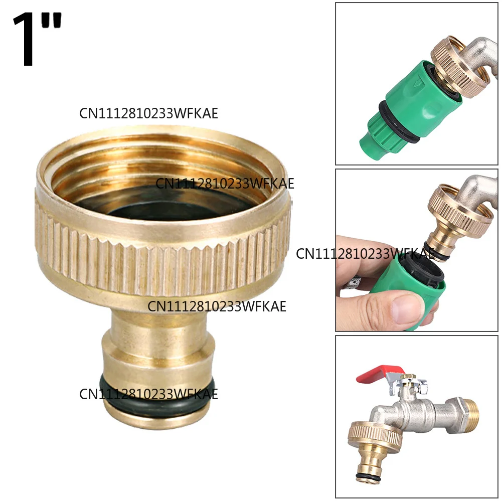 2pcs  1inch BSPF Brass Fitting Hose Tap Pipe Connector Garden Car Wash Water Gun Pipe Joint Faucet Adapter view 3