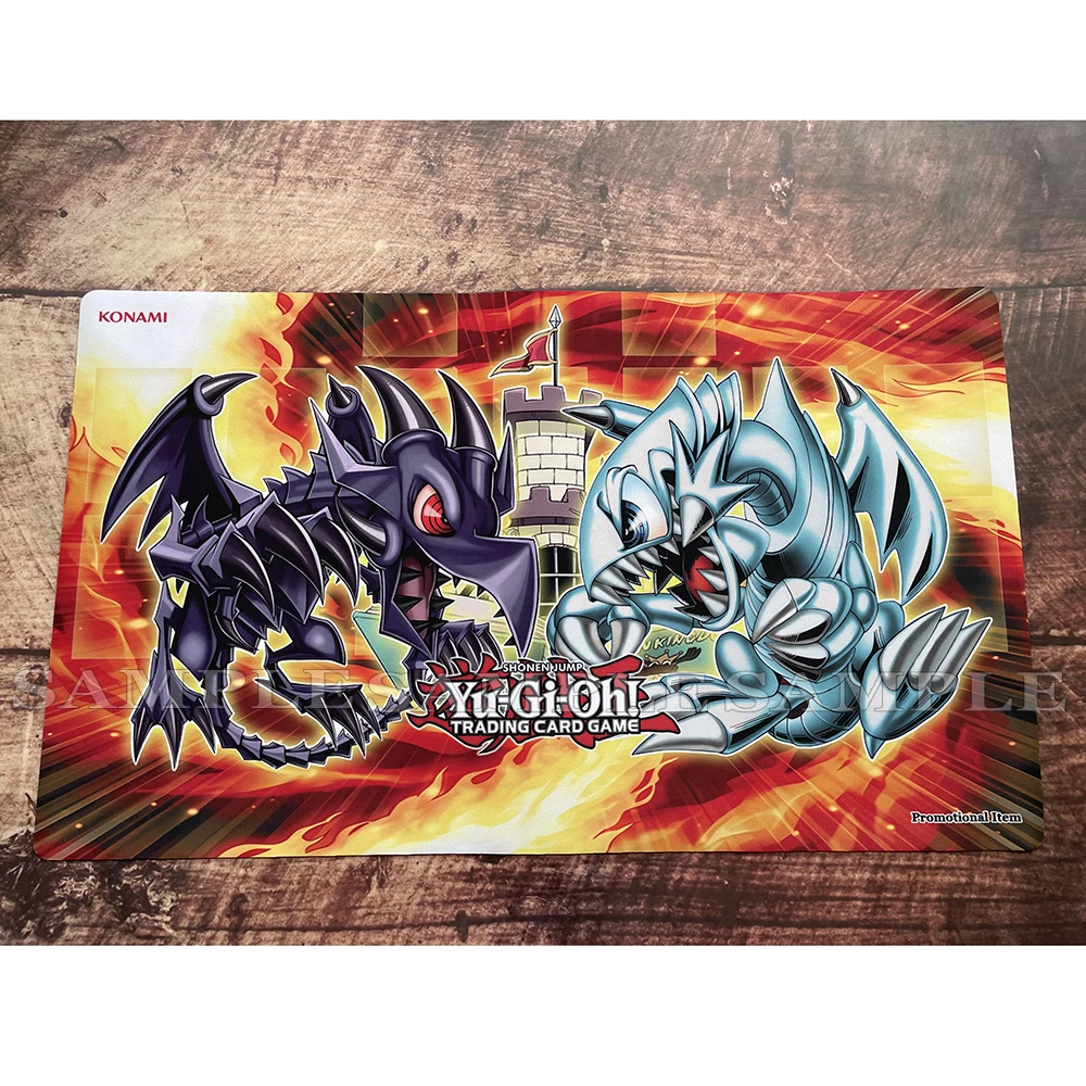 Yu-Gi-Oh Blue-Eyes White Dragon Red-Eyes Black Dragon Playmat TCG Pad YGO Mat TCG MTG Yugioh Mat-9