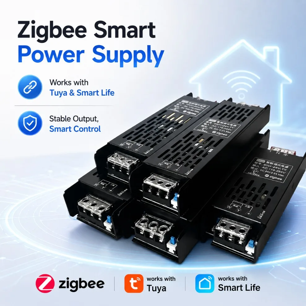 DC24V Tuya Zigbee LED Power Transformer Smart Dimming CCT Adjust APP Control Compatible With Alexa Google for LED Strip Light