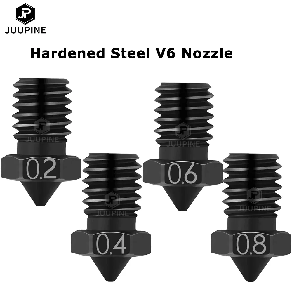 E3D V6 Hardened Steel Nozzle V6 Nozzle 3d Printer Parts 0.2 0.4 0.6 0.8 For Ender 3 Hotend Titan Extruder Prusa I3 MK3