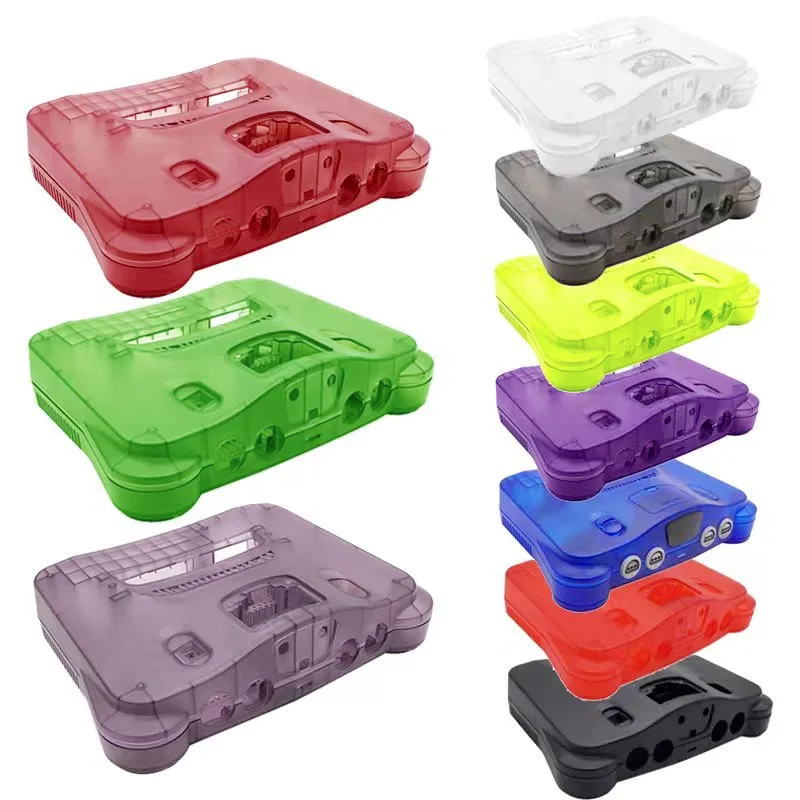 Shell New Replacement 11-Color Transparent Box N64 Retro Video Game Console Shell Compatible Screwdriver