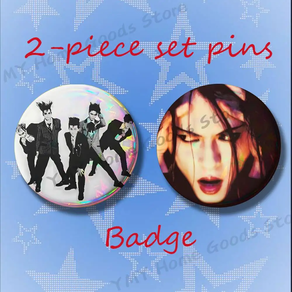 Rock Dark Band BUCK TICK Bakuchiku 2-piece set Free Mix Backpack Clothes Jewelry Accessories Round Badge Collection Gifts