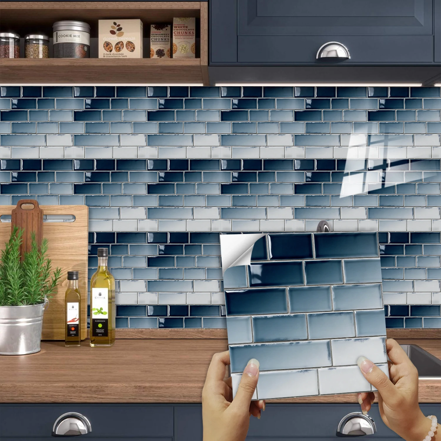 24 Styles Marble Brick Pattern Wall Stickers Peel & Stick Kitchen Backsplash Waterproof Embossing Tiles Home Decor Art Decal