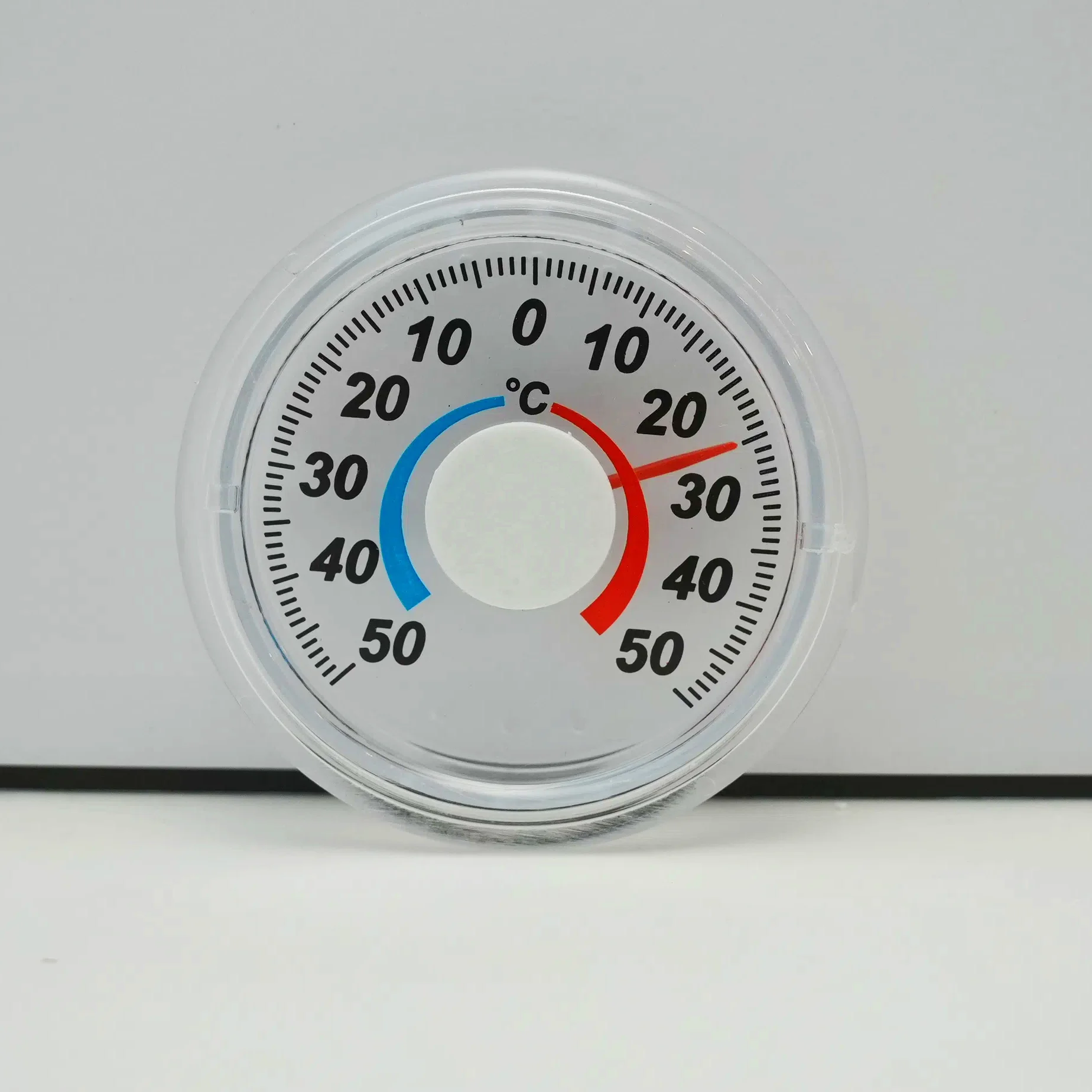Household Pointer Thermometer, Portable Transparent Plastic Thermometer Circular Refrigerator Thermometer Temperature
