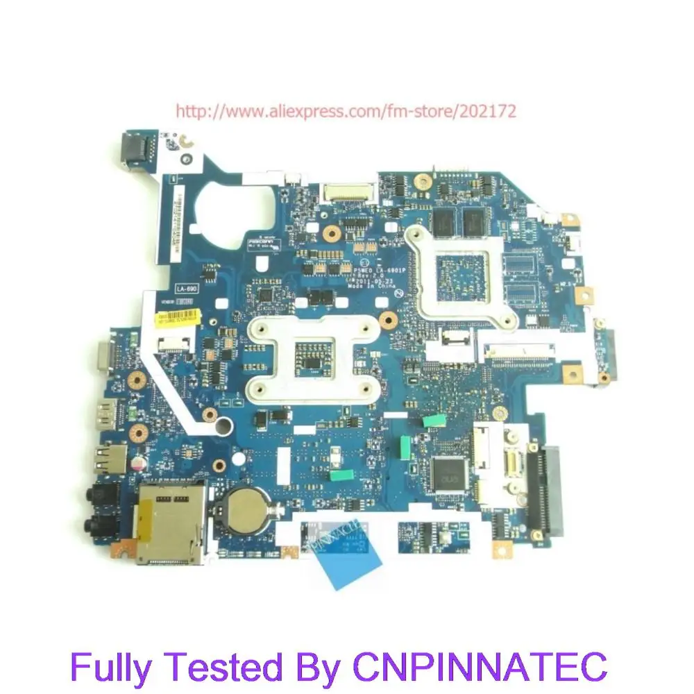 MBRFF02005 motherboard for Packard Bell EasyNote  TS11 TS13 TS44 TS45 TSX66 P5WE0 LA-6901P /WGT520M 1G