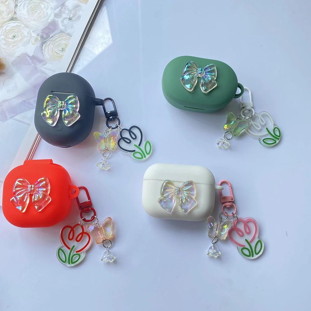 Housse pour couteurs en Silicone, fleur de tulipe, pour SoundPEATS GoFree 2 /GoFree 2 +, tui pour SOUNDPEATS Chasers, pour SoundPEATS Breezy