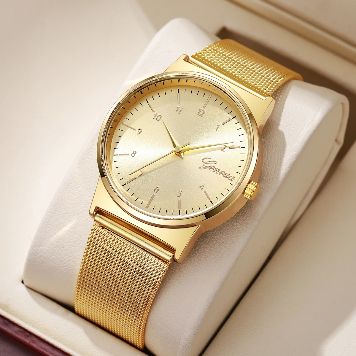 

Fashion Women Watches Simple Arabic Dial Quartz Watch Luxury Mesh Band Ladies Wristwatches Reloj Mujer Girls Clock Gift
