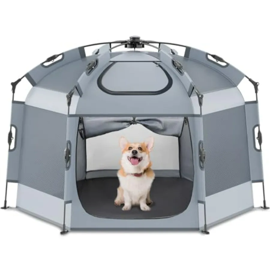 

Pop Up Playpen for Babies - 55.1 Wide 36.6 Hght Portable Baby Beach Tent - Indoor Outdoor Play Yard Foldable Lightwght with Tra