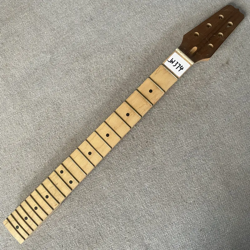 

LN374 648MM Scales Length Electric Guitar Neck DIY Part 21 Frets Right Hand Maple Wood Machine Head L3+R3