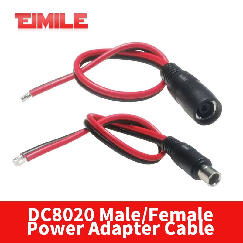 DC8.0*2.0 Single Male/Female Power Connecting Wire 14AWG Suitable for Outdoor Power Adapters for Solar Panels Connector Cable