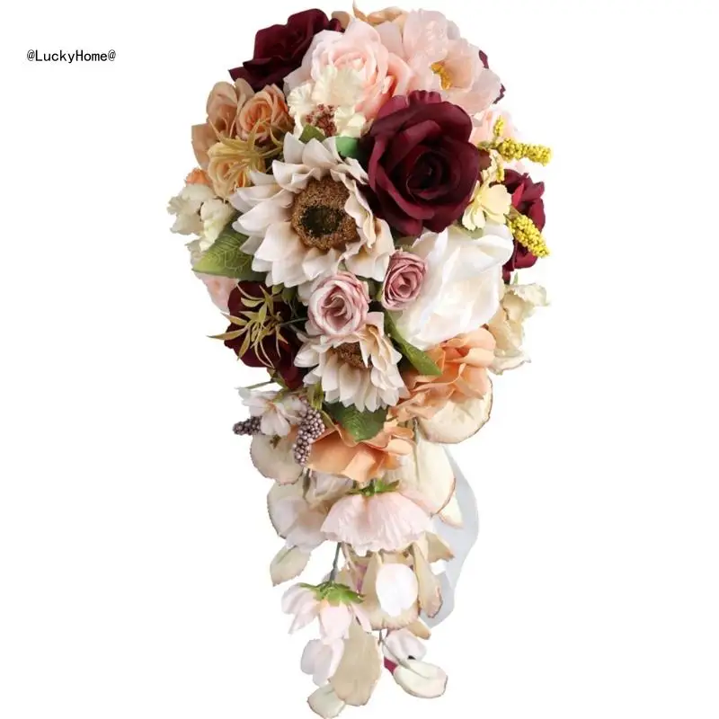 

Artificial Flower Arrangement Artificial Bouquets for Wedding Party Centerpieces 11UA