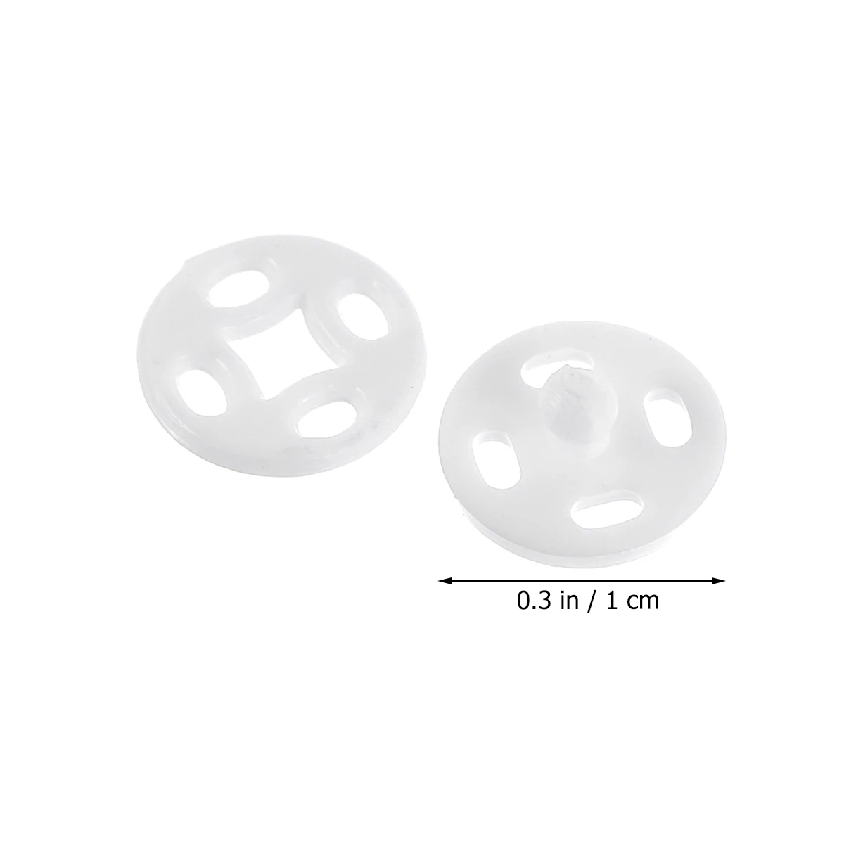 

1000 Pcs Plastic Shirt Buttons Sewing Snaps Translucent Hidden Buckle Shirts Clothing Fasteners Craft Projects