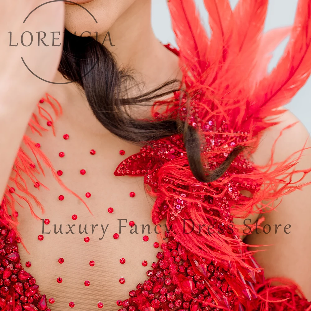 فاخر كريستال الحلي فساتين لحضور الحفلات الموسيقية تول الطيات حورية البحر رداء حفلات الزفاف مخصص الجانب الشق vestidos de cerimônia