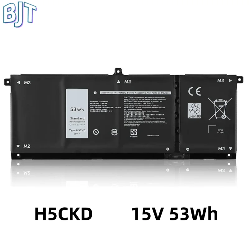 

15V 53Wh 4Cell New Laptop Battery H5CKD for Dell Latitude 3410 3510 Inspiron 5501 5502 3510 7306 7506 Series 9077G 7T8CD