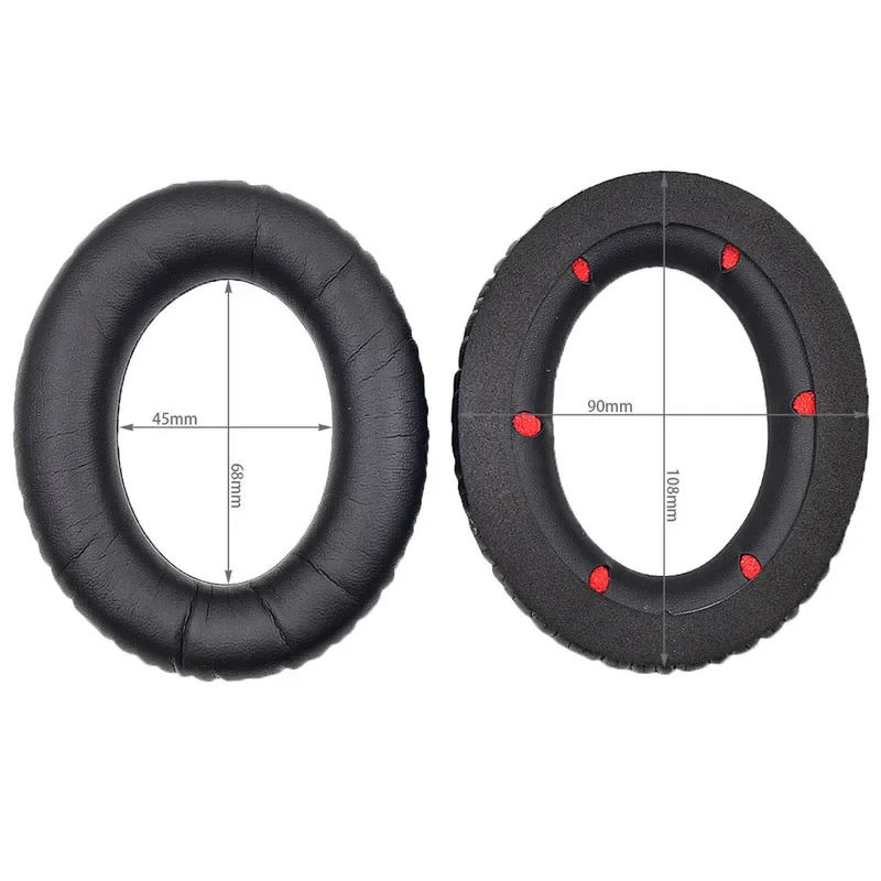 Ersatz-Ohrpolster aus weichem Leder und Memory-Schaum, hochwertige Polsterung, geeignet für Kingston HyperX Cloud Revolver S Kopfhörer. – Detail 2