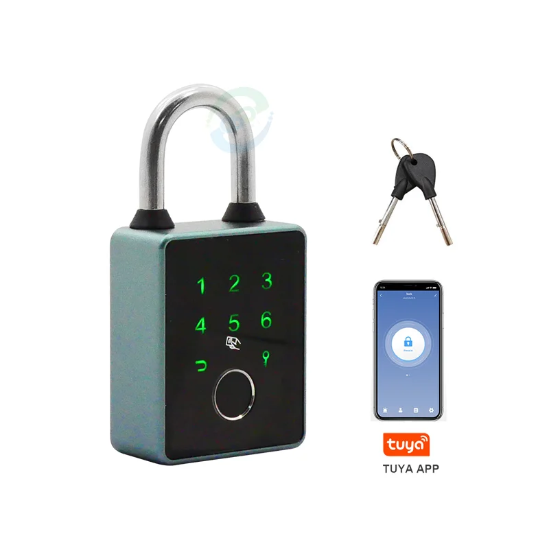 Waterproof Fingerprint Smart Padlock Tuya App Electronic Password Combination Biometric Smart Finger Print Padlock