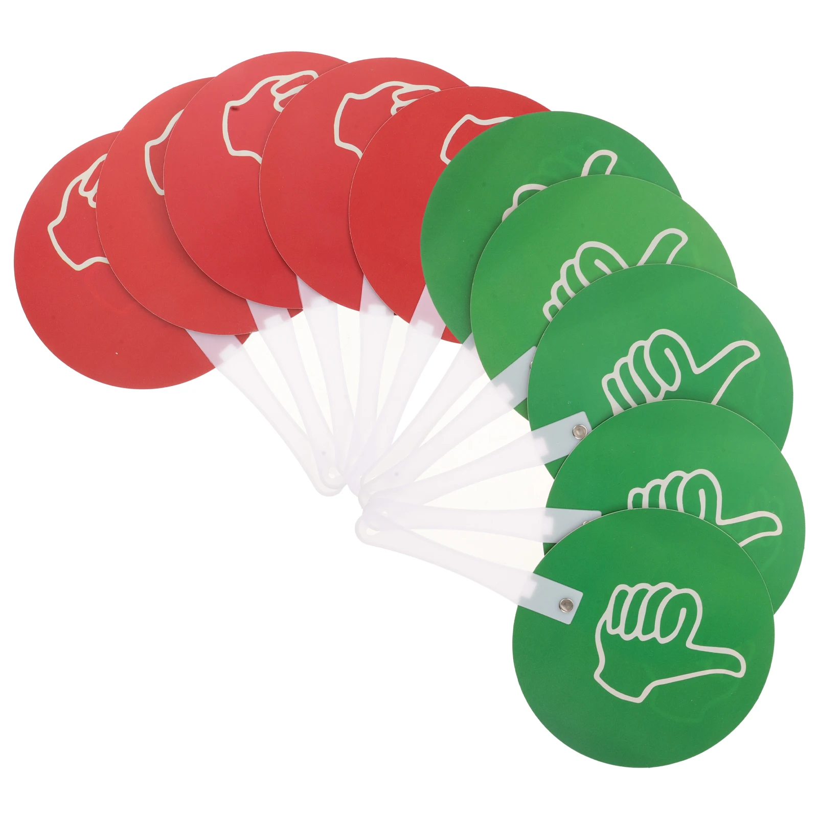 5 Pcs Sign Paddles for Classroom Voting Early Education Materials Plastic Voting Paddles Reusable Teaching Aids
